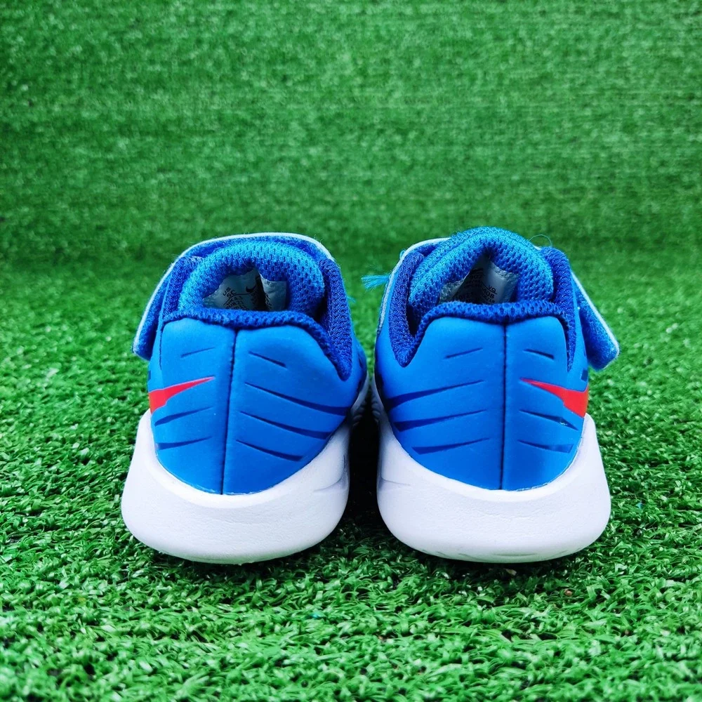 Nike Sneakers Kids 5C Blue Star Runner 2 AT5299-408 Hook Loop Athletic Shoes